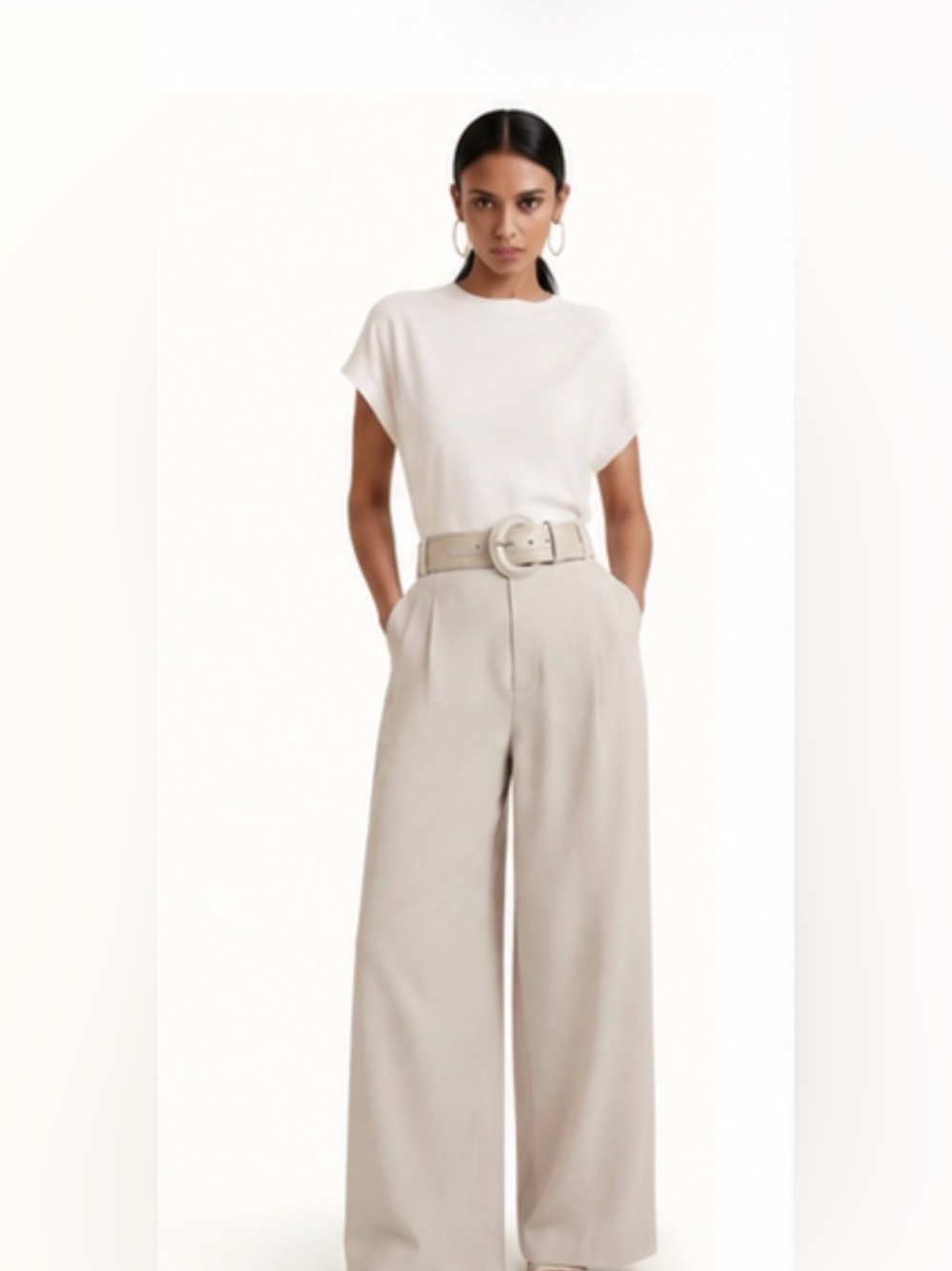 Banana Republic Beige Riviera Linen Leather Belt M, XS summer Resort